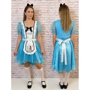 Wonderland Costumes Classic Alice Blue Dress 2pc Set Adult NEW Cosplay Halloween
